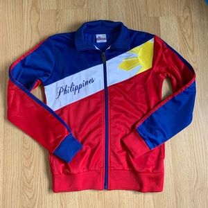 My Philippines Zipper Jacket Size Small Red White Blue Yellow Stars Sun